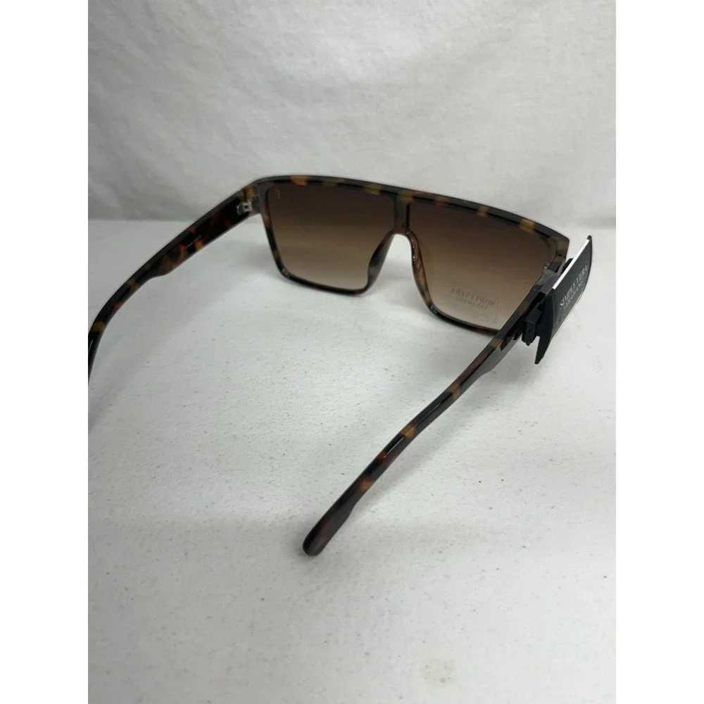 Simply Vera Verawang Stylish Flat Brown Tortoise Women's Sunglasses
